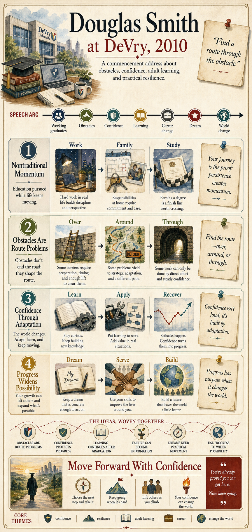 Douglas Smith's 2010 DeVry University commencement address infographic