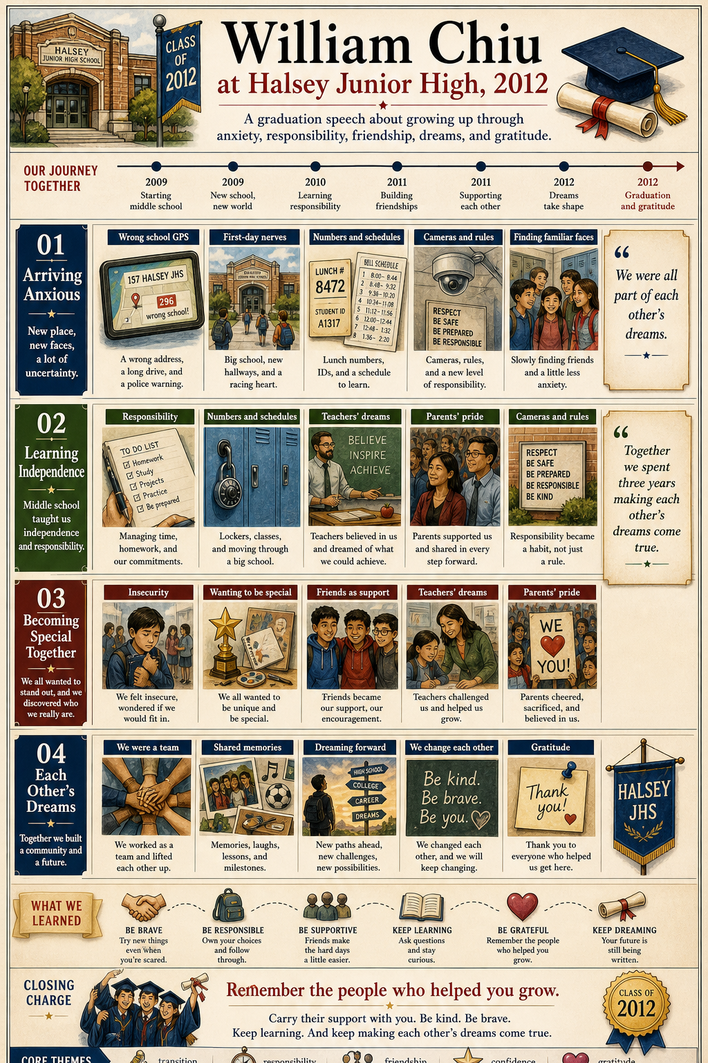 William Chiu's 2012 Halsey Junior High School commencement address infographic