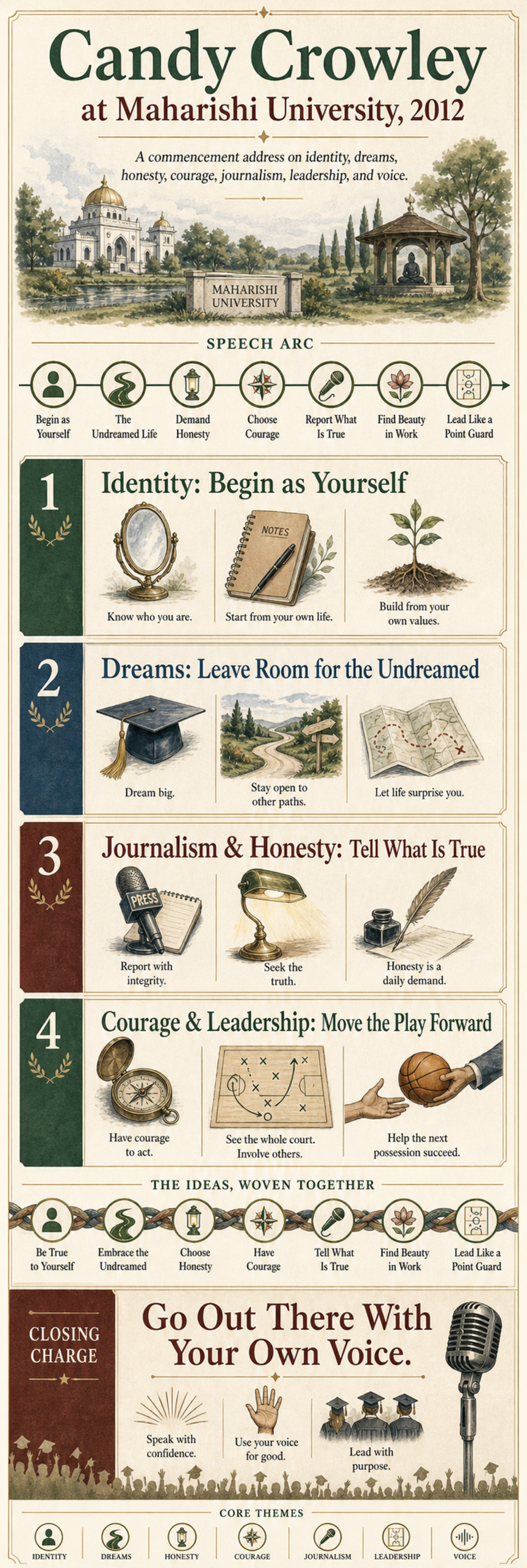 Candy Crowley's 2012 Maharishi University commencement address infographic