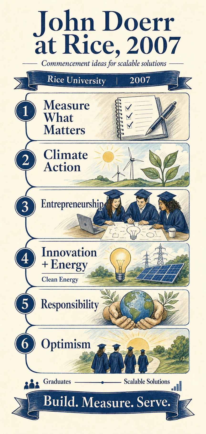 John Doerr's 2007 Rice University commencement address infographic