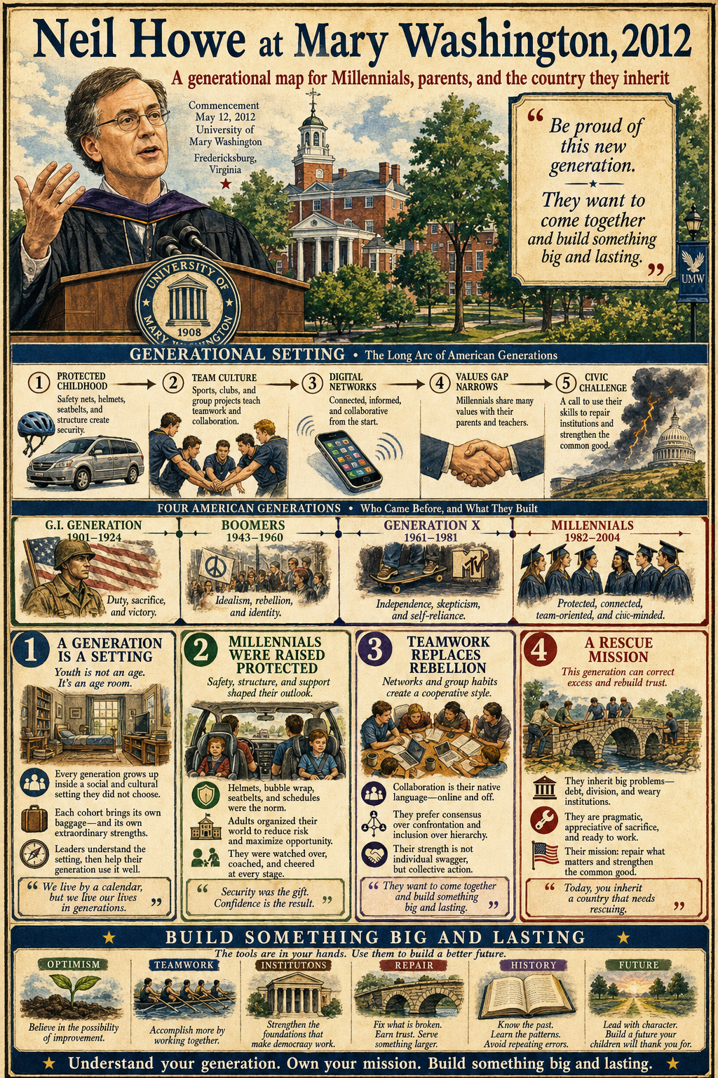 Neil Howe's 2012 University of Mary Washington commencement address infographic
